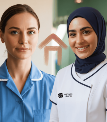 German and Saudi nurses standing side by side, symbolizing collaboration and quality care standards