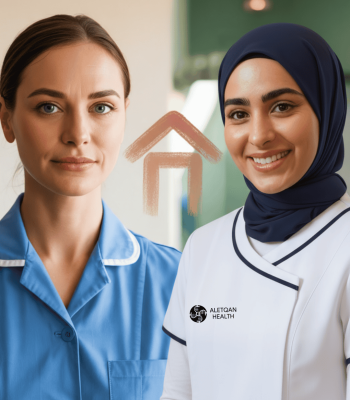 German and Saudi nurses standing side by side, symbolizing collaboration and quality care standards